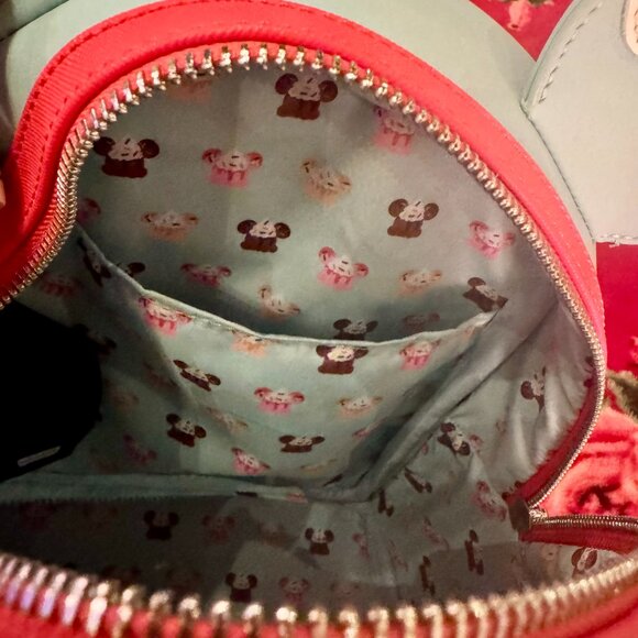 VERY RARE Disney Loungefly Minnie Mouse Sweet Treats Ice Cream Mini Backpack NWT - Picture 11 of 15
